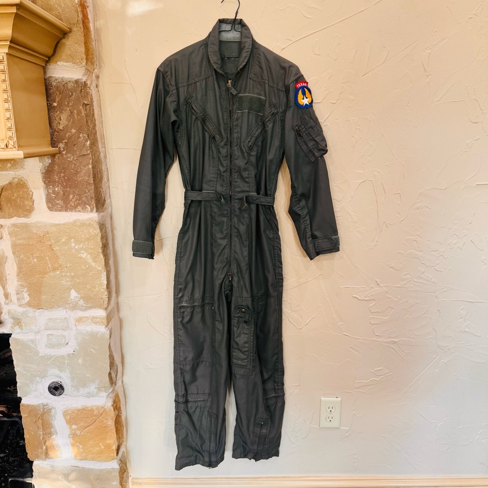 Vintage 70s USAF Military Coveralls Texas Civil Air Patrol Wing Patch XS